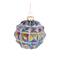Blue and Gray Iridescent Textured Glass Ornament Set